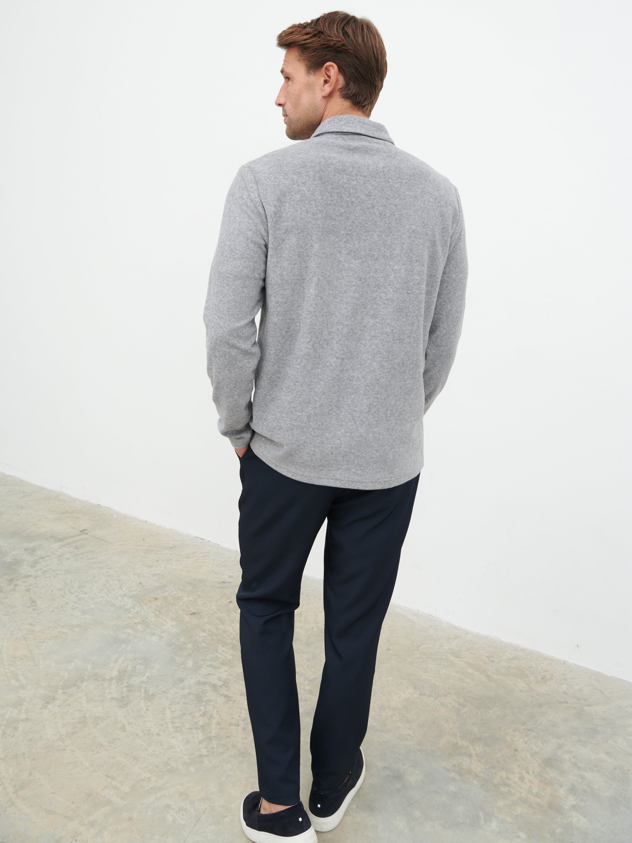 Rio Zip Towelling Polo - Charcoal