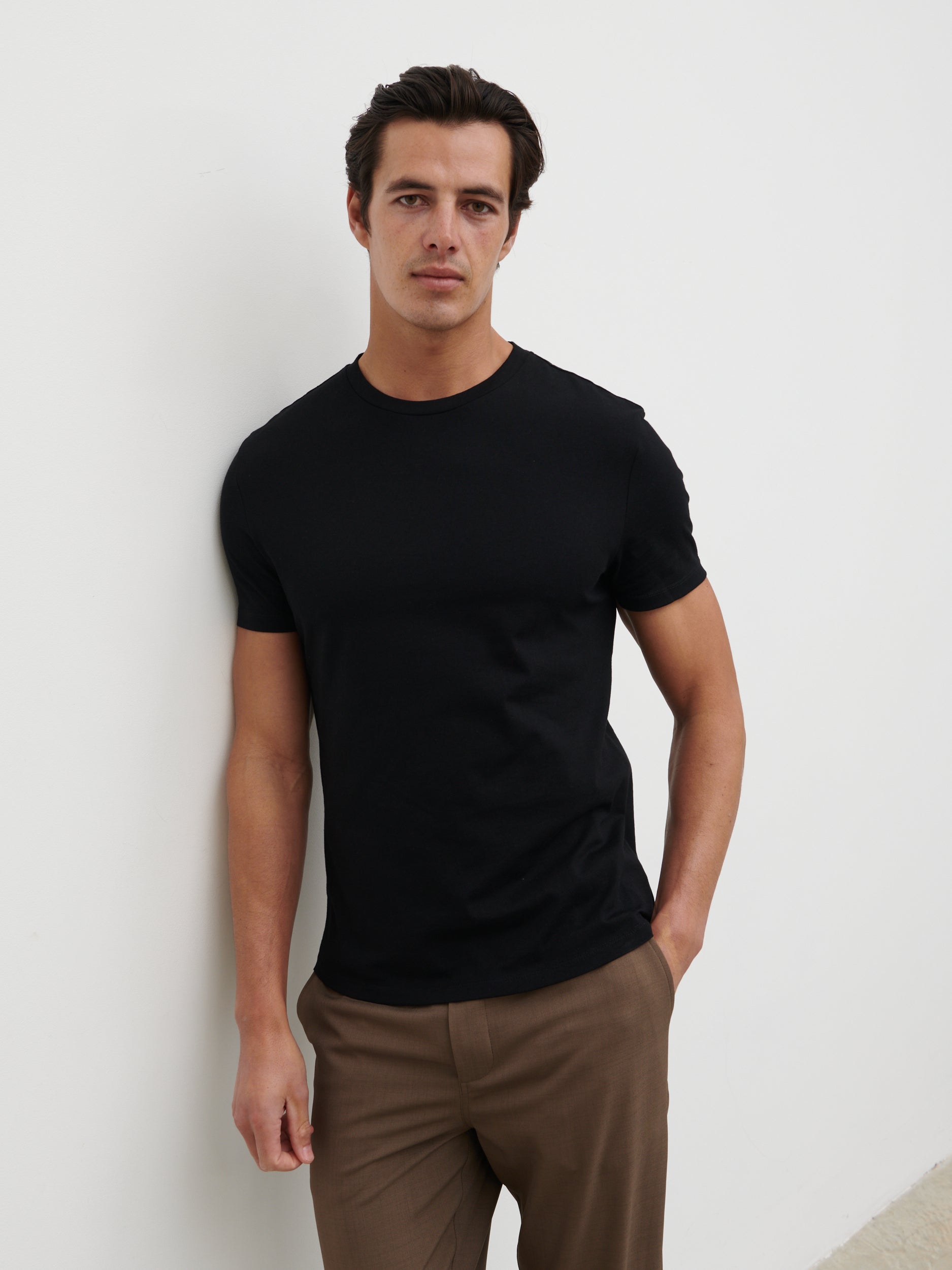 Rome Slim Fit T-Shirts 3 Pack - Black