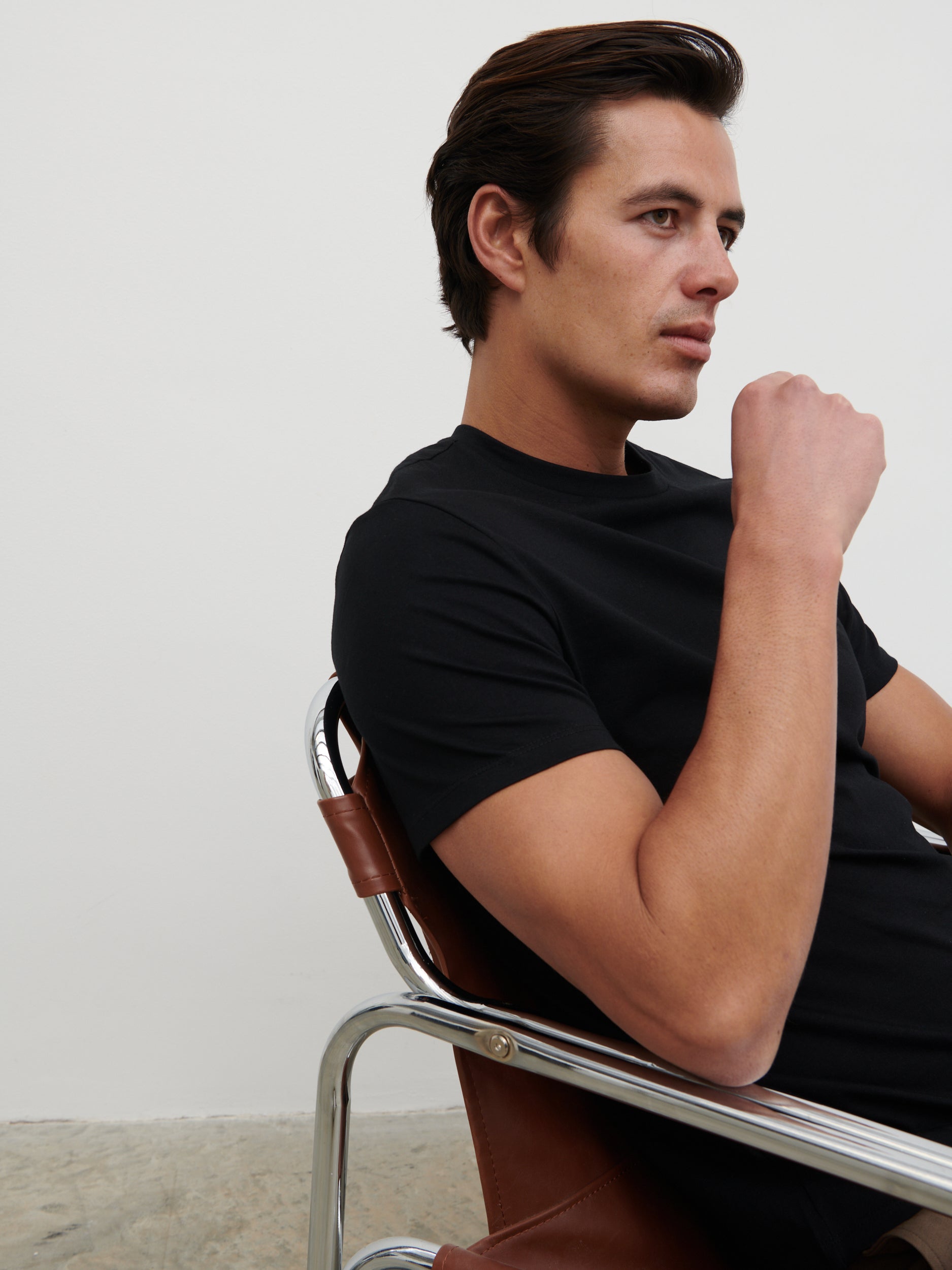 Rome Slim Fit T-Shirts 3 Pack - Black