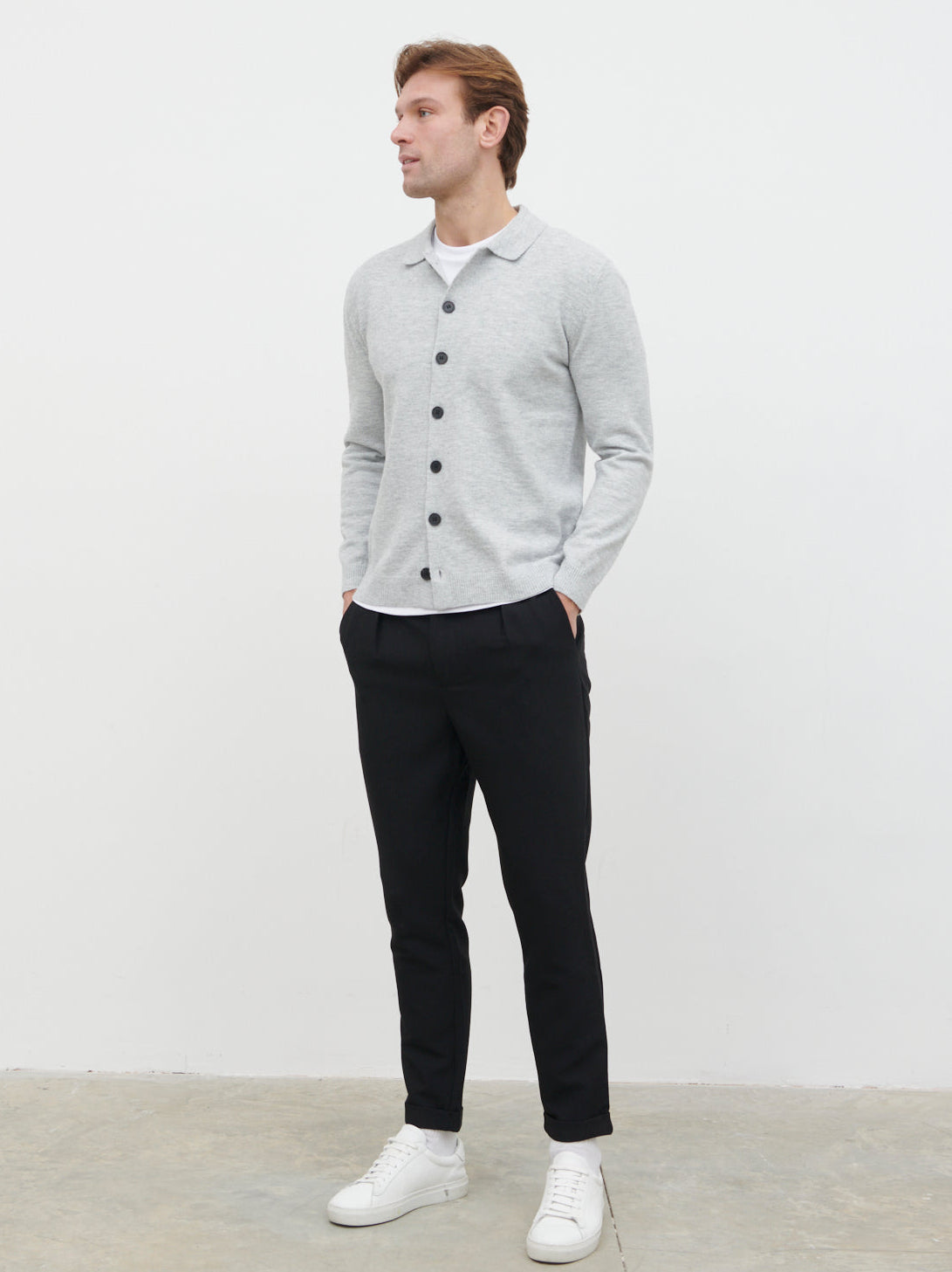 Ronnie Lightweight Knit Shirt - Grey