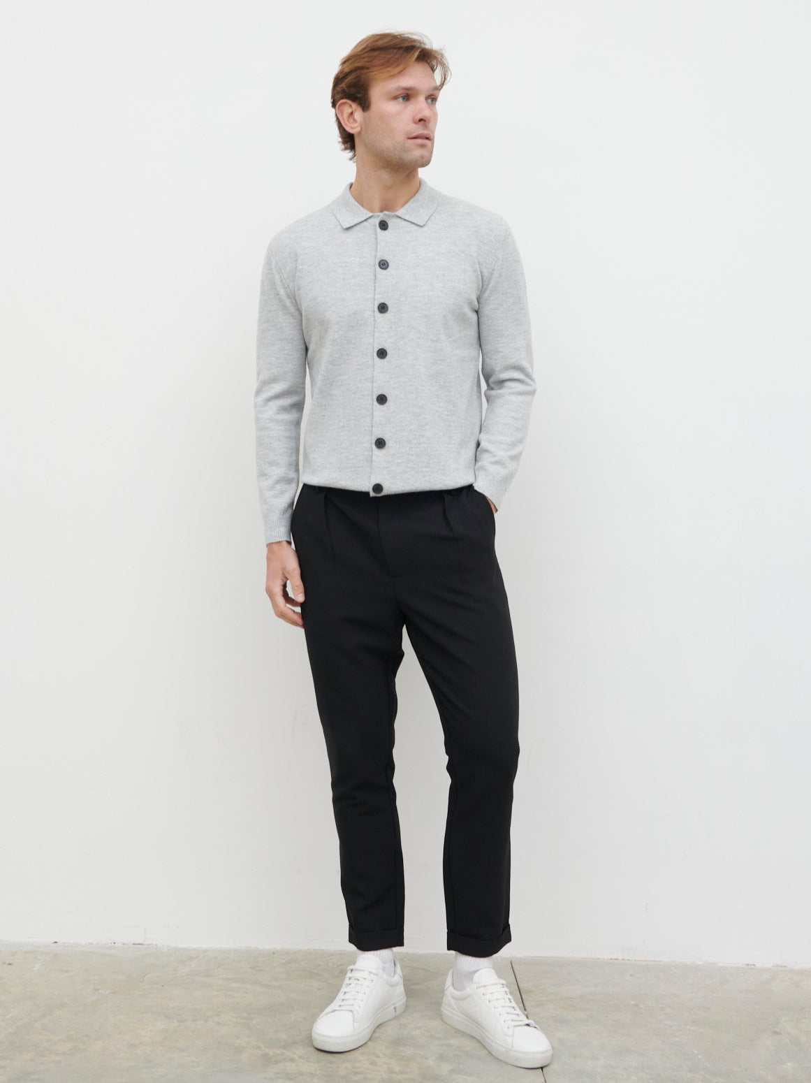 Ronnie Lightweight Knit Shirt - Grey