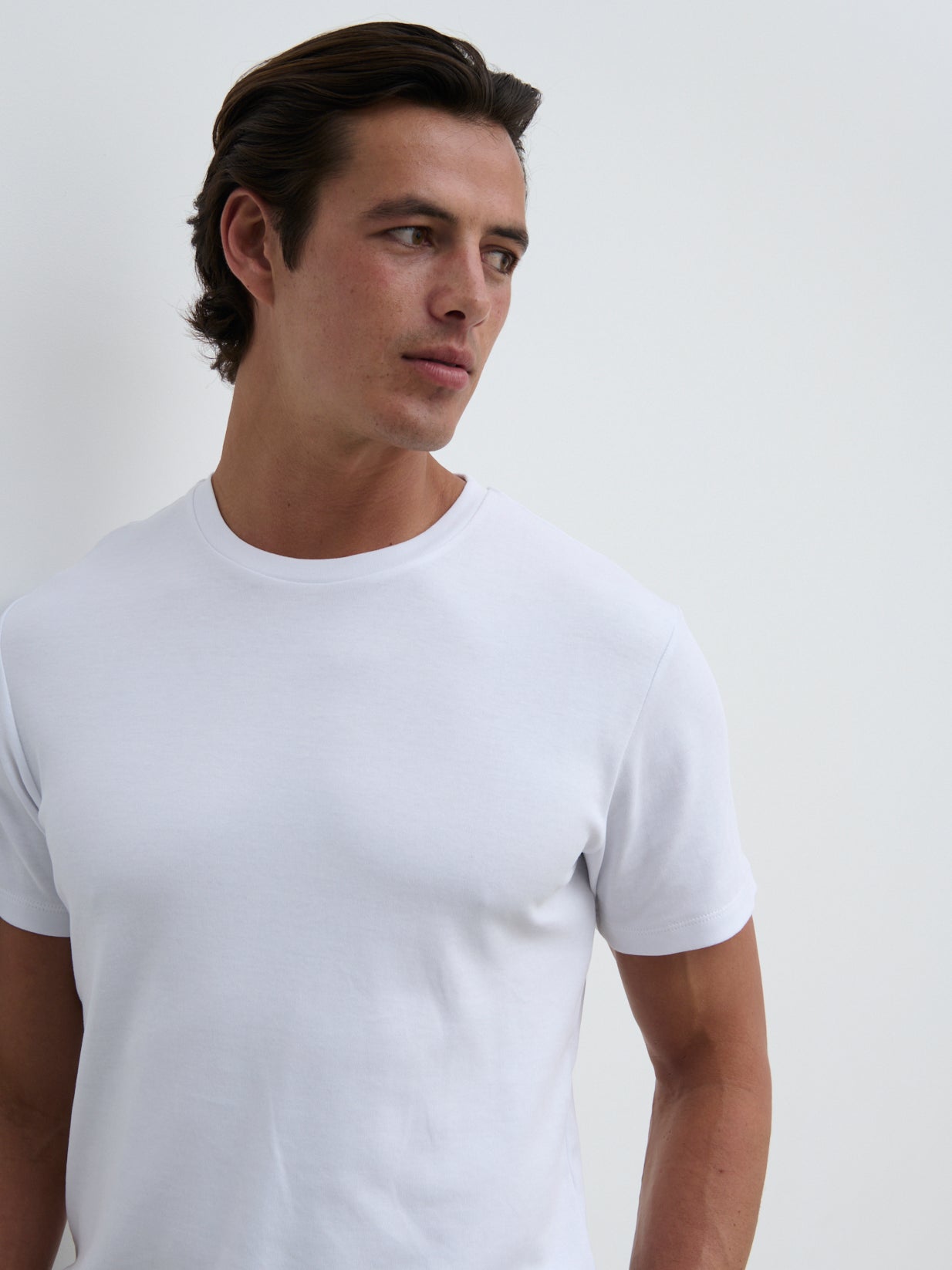 Seth Slim Fit Cotton T-shirt - White