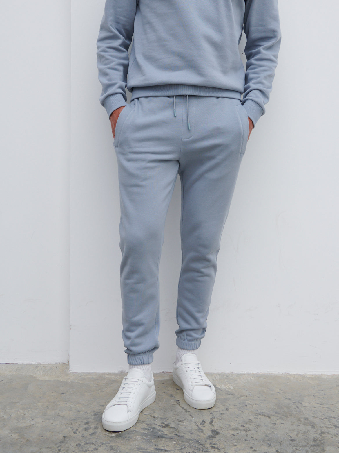 Nobl Sonny Relaxed Drawstring Joggers - Grey Blue