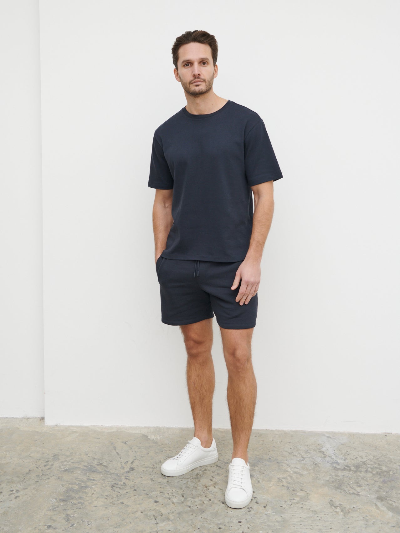 Rory Relaxed Drawstring Shorts - Blue Graphite