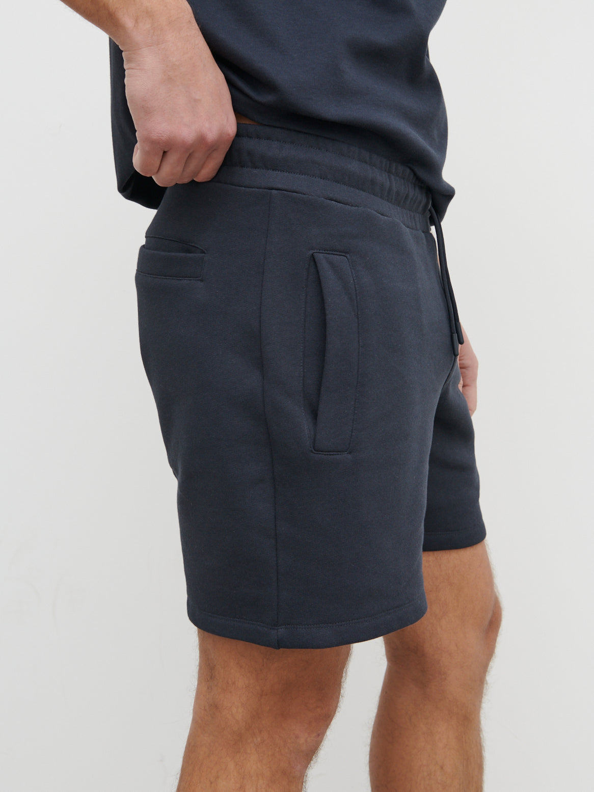 Rory Relaxed Drawstring Shorts - Blue Graphite