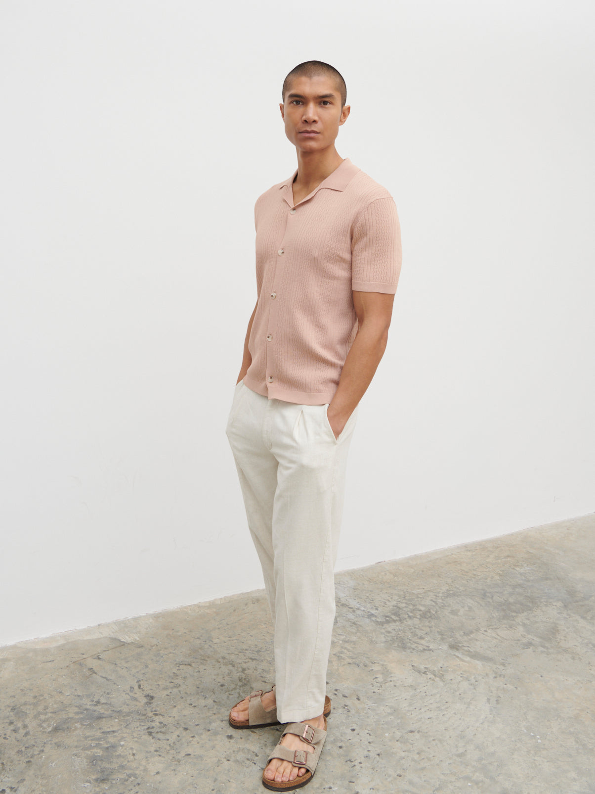 Theo Knit Shirt - Clay
