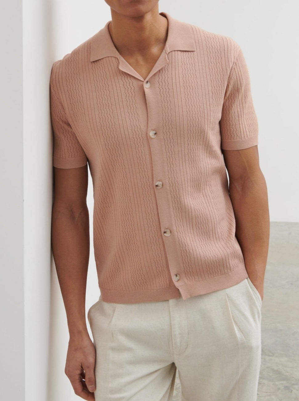 Theo Knit Shirt Clay