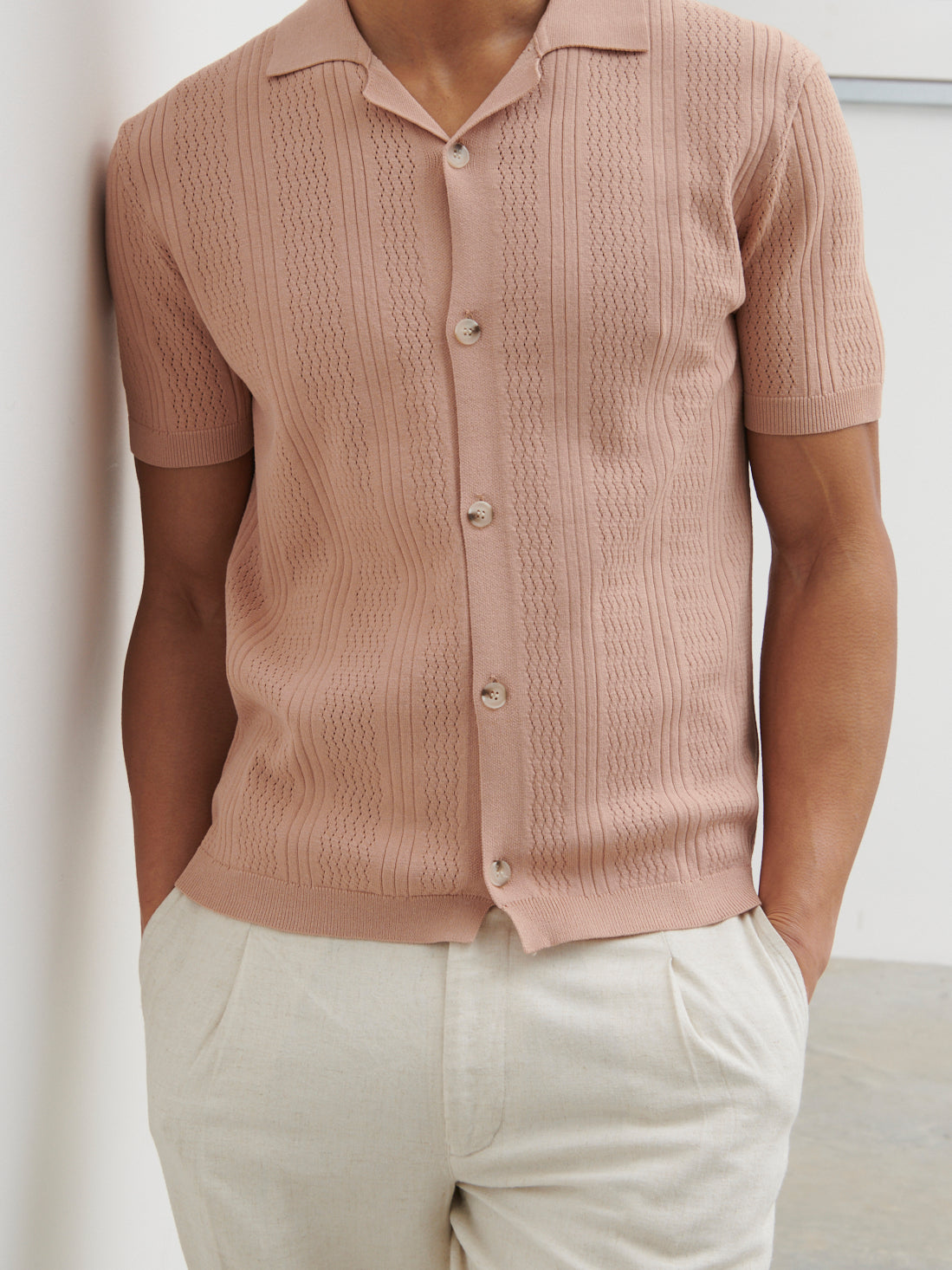 Theo Knit Shirt - Clay
