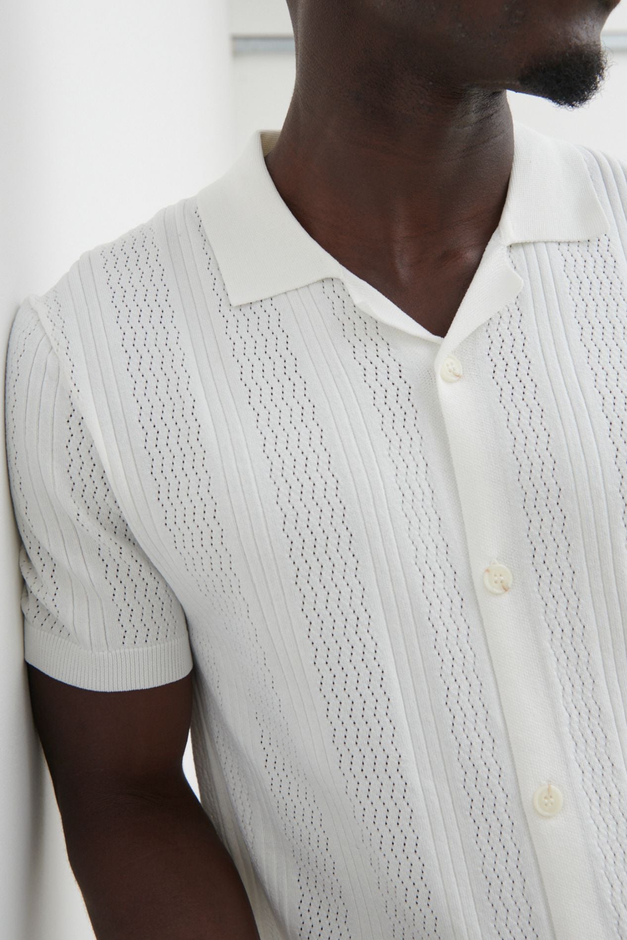 Theo Knit Shirt - Cream