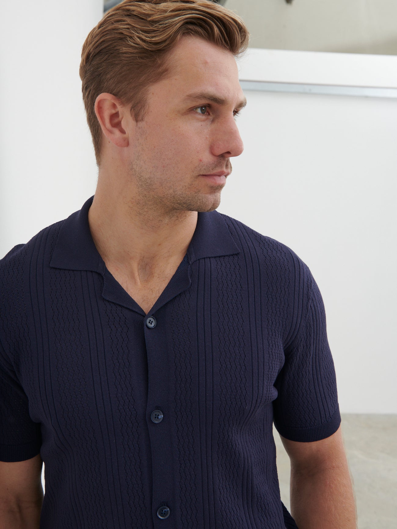 Theo Knit Shirt - Navy