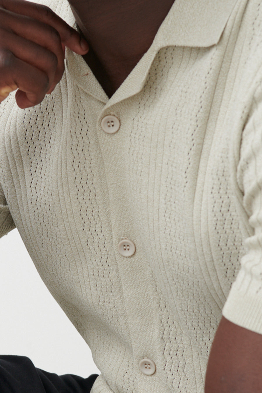 Theo Knit Shirt - Stone