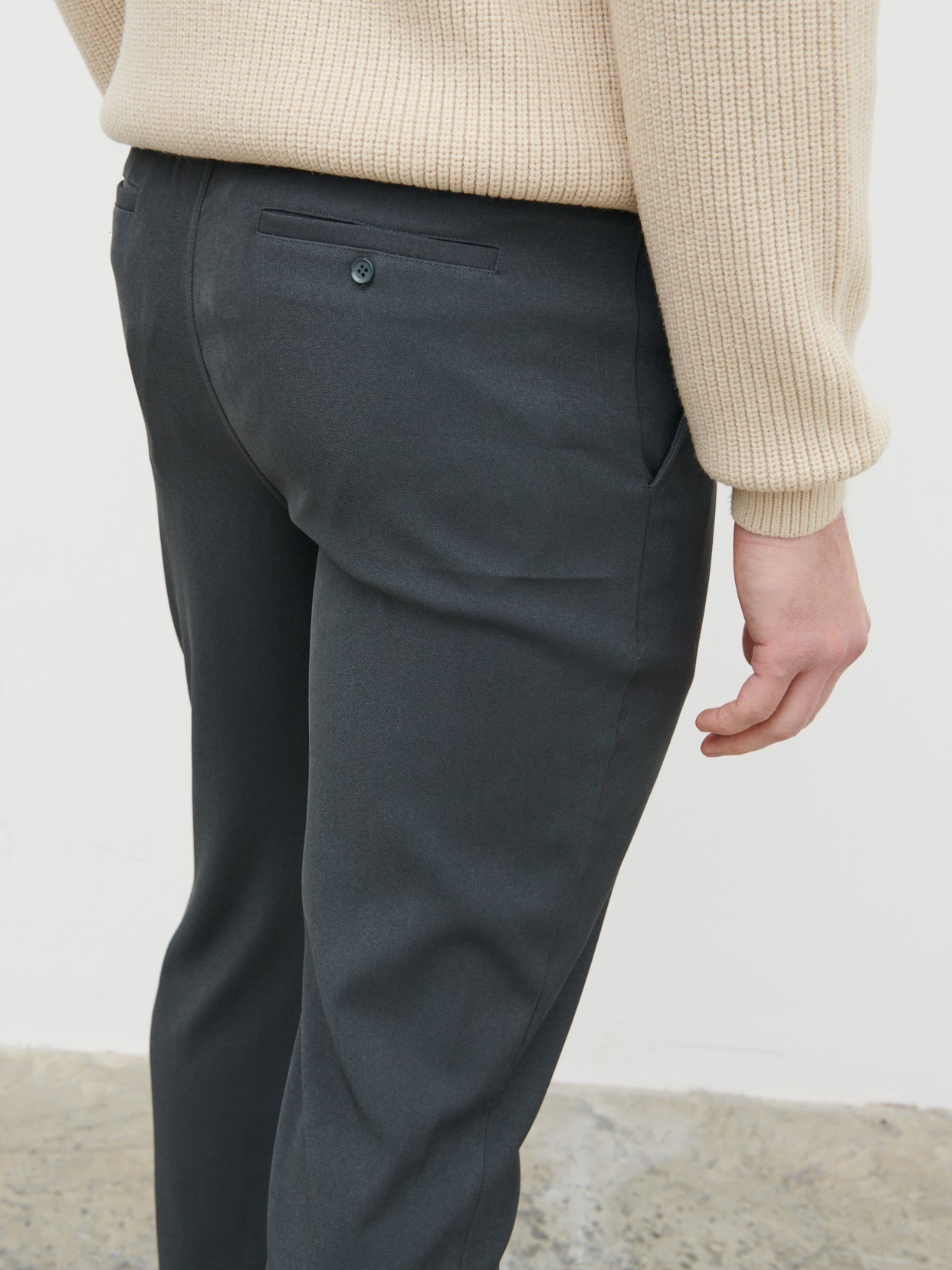 Timothe Drawstring Trouser - Charcoal