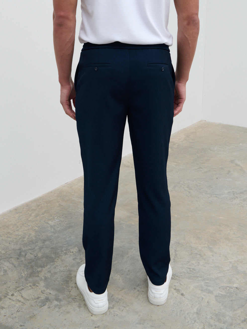 Timothe Drawstring Trouser - Navy