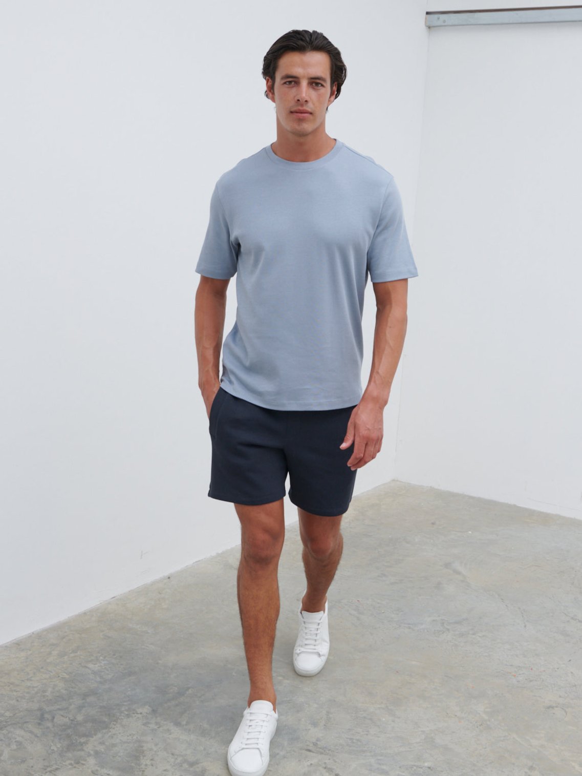 Tobias Relaxed Cotton T shirt Grey