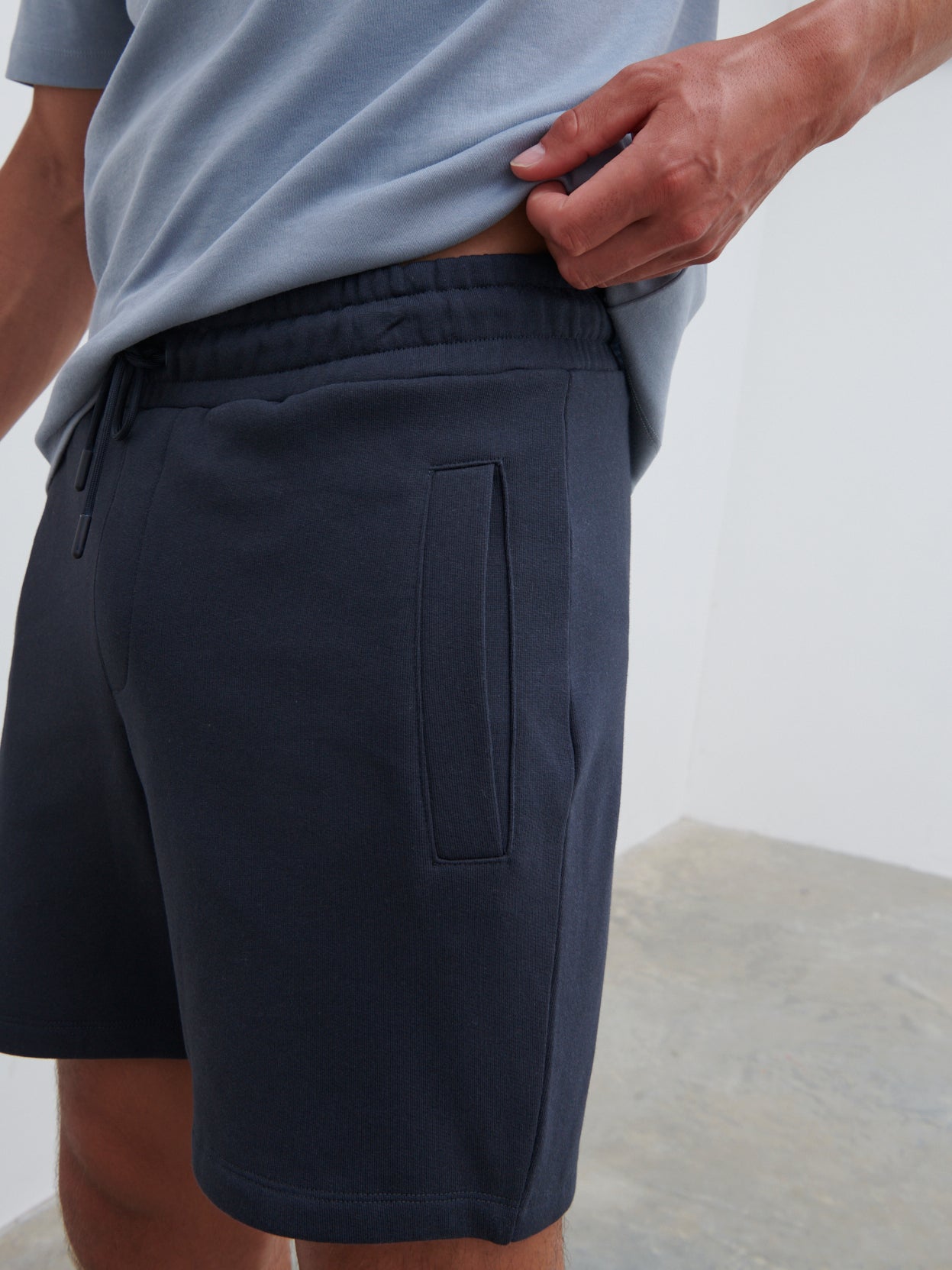 Rory Relaxed Drawstring Shorts - Blue Graphite