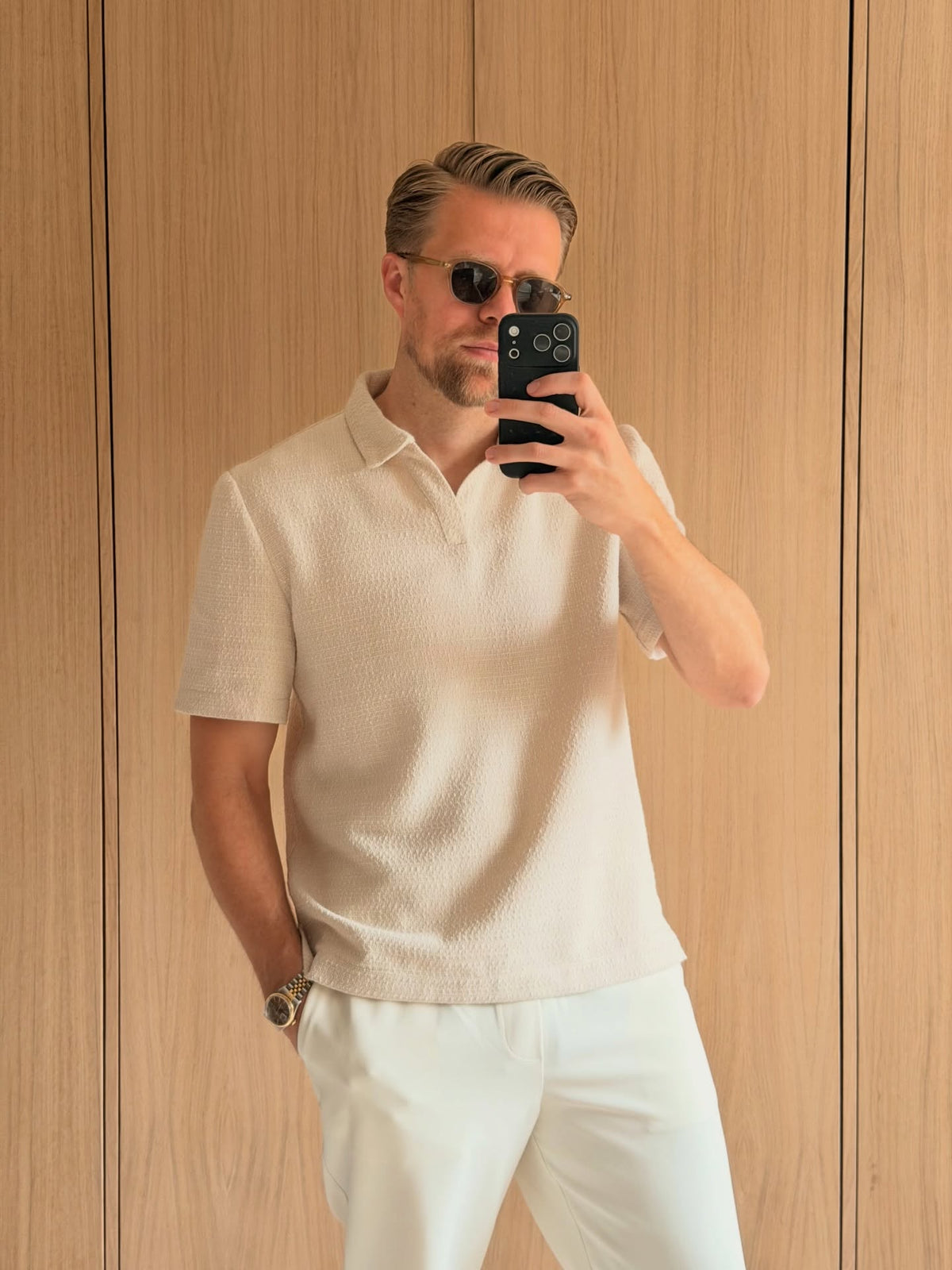 Alexander Textured Jersey Short Sleeve Shirt