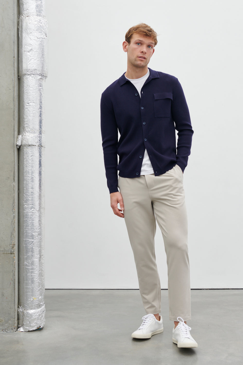 Koen Knitted Shirt - Navy